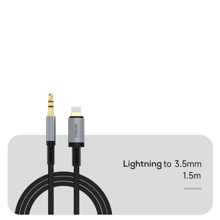 wiwu wi c048 legend audio serisi lightning to 3.5mm aux ses kablosu 1.5m