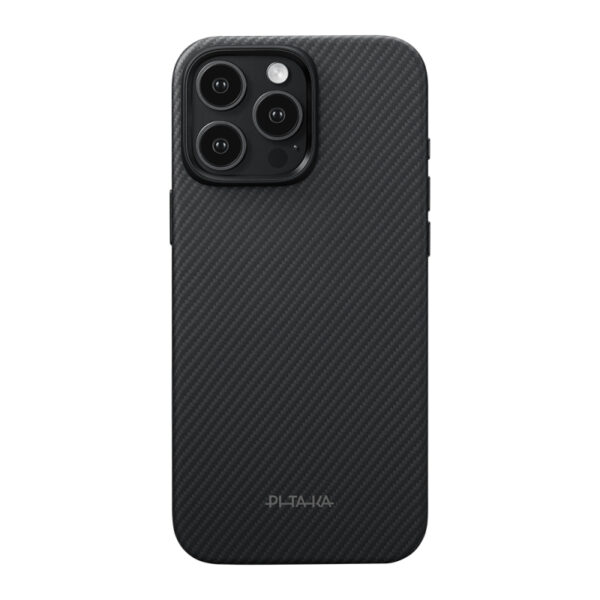 apple iphone 16 pro kilif m safe sarj ozellikli aramid fiber pitaka military grade classic serisi new logo black grey twill kapak iphone 16 pro pitaka 528493 41 o.jpg