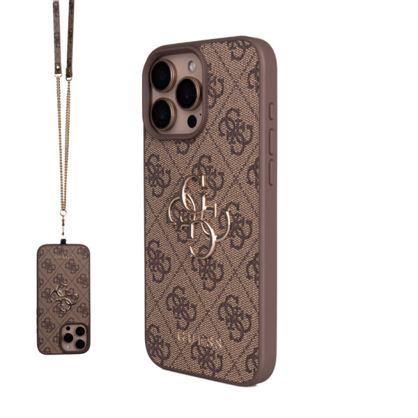 apple iphone 16 pro max kilif guess orjinal lisansli pu deri 4g buyuk metal logolu capraz vucut askili kapak iphone 16 pro max guess 472842 38 b 1.jpg