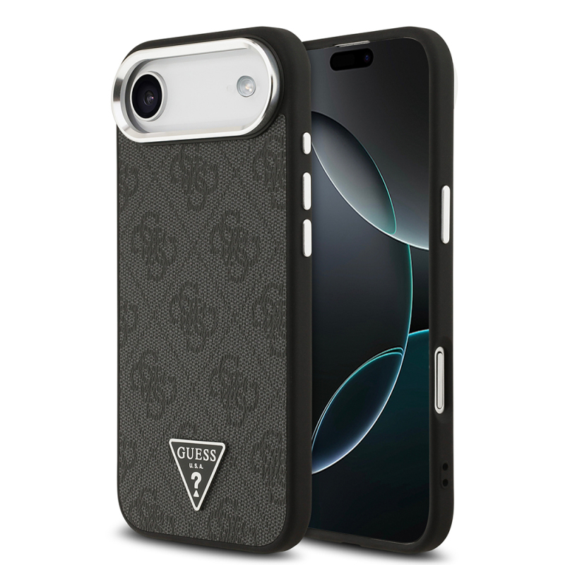 apple iphone 17 air kilif guess orjinal lisansli m safe sarj ozellikli gumus metal kamera cerceveli ucgen logo 4g desenli kapak iphone 17 air guess 493578 39 o.jpg
