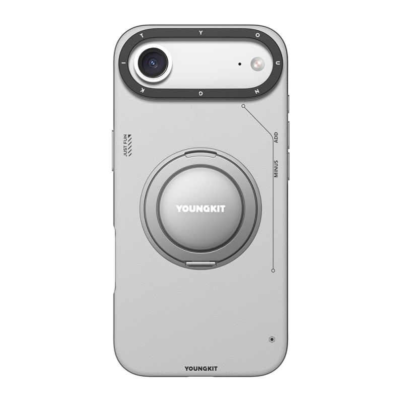 apple iphone 17 air kilif m safe sarj ozellikli 360 derece standli basit mat deri desenli youngkit tech leather serisi kapak iphone 17 air youngkit 502430 40 o.jpg