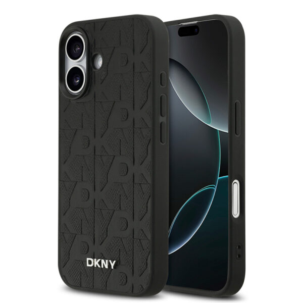 apple iphone 17 kilif dkny orjinal lisansli m safe sarj ozellikli 3d yazili grid pattern kapak iphone 17 dkny 503856 40 o.jpg