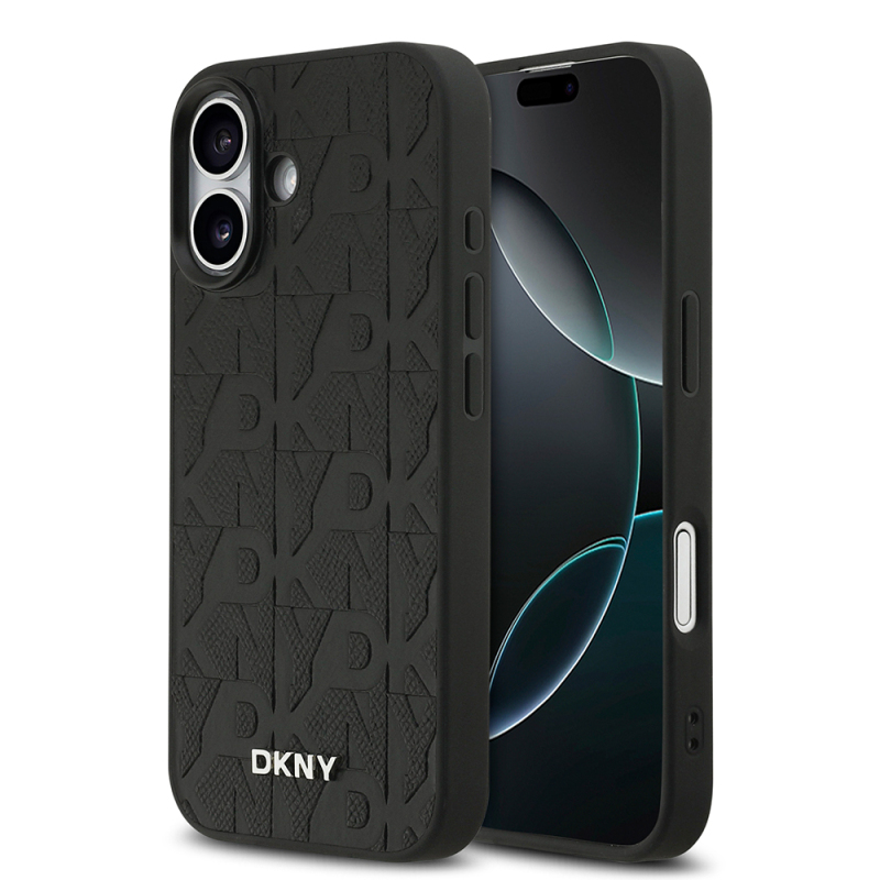 apple iphone 17 kilif dkny orjinal lisansli m safe sarj ozellikli 3d yazili grid pattern kapak iphone 17 dkny 503856 40 o.jpg