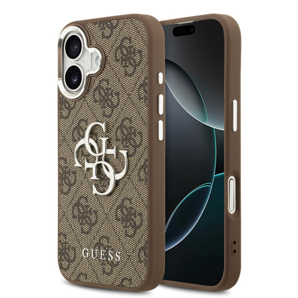 apple iphone 17 kilif guess orjinal lisansli gumus metal kamera cerceveli 4g desenli metal buyuk 4g ve yazi logolu kapak iphone 17 guess 493089 39 b 1.jpg