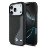 apple iphone 17 pro kilif bmw orjinal lisansli m safe sarj ozellikli metal bmw ve m logolu pu karbon tasarimli kapak iphone 17 pro bmw 486239 39 b.jpg