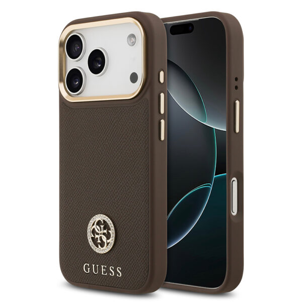 apple iphone 17 pro kilif guess orjinal lisansli m safe sarj ozellikli grained yazi ve tasli 4g logolu kapak iphone 17 pro guess 479767 39 b 1.jpg