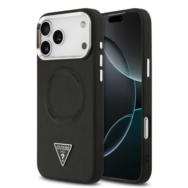 apple iphone 17 pro kilif guess orjinal lisansli m safe sarj ozellikli pu deri metal kamera cerceveli ucgen logolu kapak iphone 17 pro guess 480382 39 o.jpg