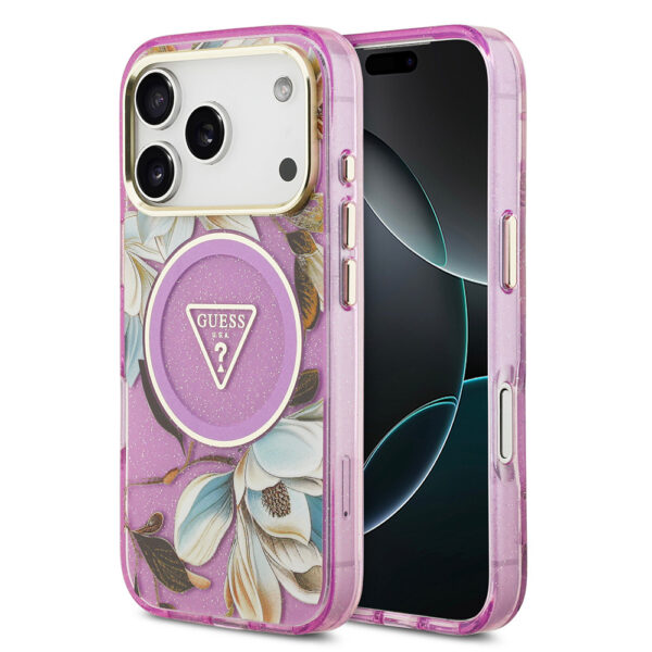 apple iphone 17 pro kilif guess orjinal lisansli m safe sarj ozellikli simli cicek desenli metal kamera cerceveli ucgen logolu kapak iphone 17 pro guess 494325 39 b 1.jpg