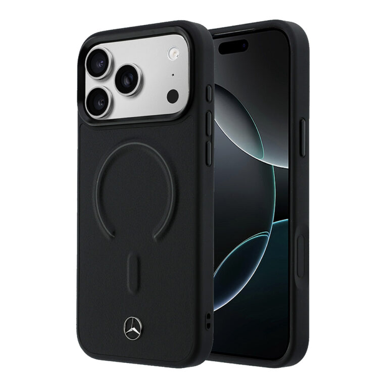 apple iphone 17 pro kilif mercedes benz orjinal lisansli m safe sarj ozellikli metal yildiz logolu kabartmali deri kapak iphone 17 pro mercedes benz 556883 43 b.jpg