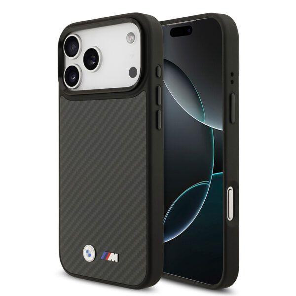 apple iphone 17 pro max kilif bmw orjinal lisansli m safe sarj ozellikli karbon fiber metal logolu kapak iphone 17 pro max bmw 488941 39 b 1.jpg