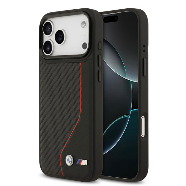 apple iphone 17 pro max kilif bmw orjinal lisansli m safe sarj ozellikli metal bmw ve m logolu pu karbon tasarimli kapak iphone 17 pro max bmw 476644 38 b 1.jpg