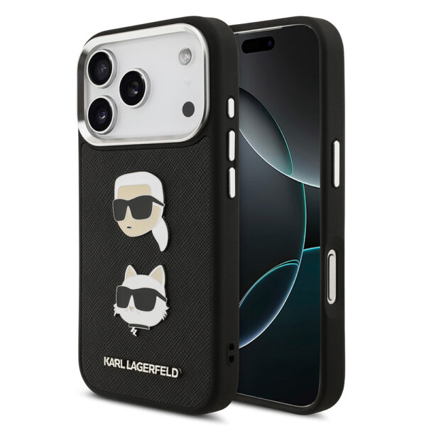 apple iphone 17 pro max kilif karl lagerfeld orjinal lisansli metal logolu kc heads pin kapak iphone 17 pro max karl lagerfeld 489802 39 b 1.jpg