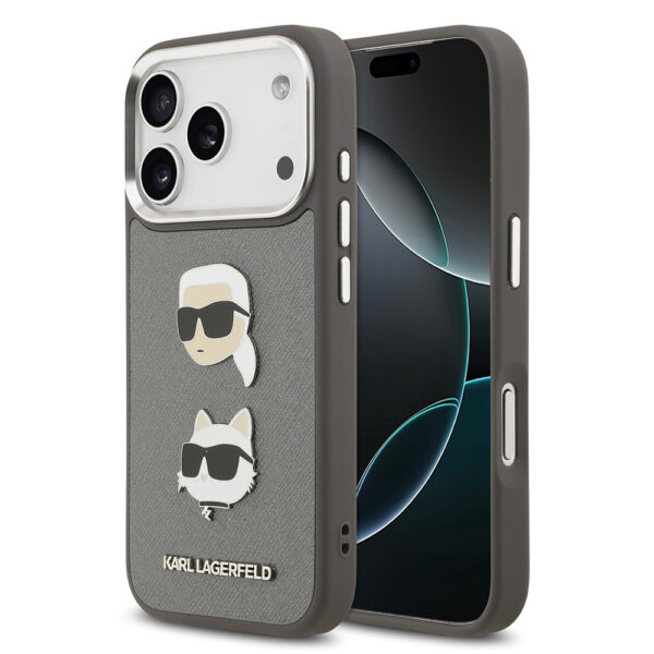apple iphone 17 pro max kilif karl lagerfeld orjinal lisansli metal logolu kc heads pin kapak iphone 17 pro max karl lagerfeld 489817 39 b 1.jpg