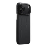 apple iphone 17 pro max kilif m safe sarj ozellikli 1500d aramid fiber pitaka ultra slim classic serisi black grey twill kapak iphone 17 pro max pitaka 471300 38 b.jpg