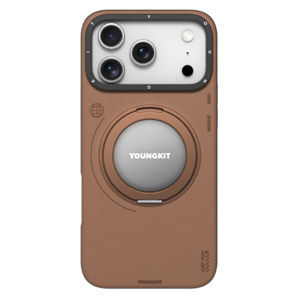 apple iphone 17 pro max kilif m safe sarj ozellikli 360 derece standli basit mat deri desenli youngkit tech leather serisi kapak iphone 17 pro max youngkit 478612 39 o.jpg