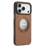 apple iphone 17 pro max kilif m safe sarj ozellikli 360 derece standli basit mat deri desenli youngkit tech leather serisi kapak iphone 17 pro max youngkit 478613 39 b.jpg