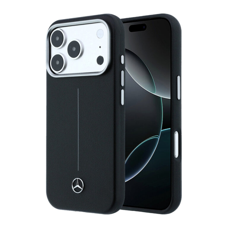 apple iphone 17 pro max kilif mercedes benz orjinal lisansli m safe sarj ozellikli metal yildiz logolu cizgili deri kapak iphone 17 pro max mercedes benz 556817 43 o.jpg
