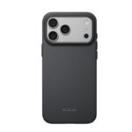 apple iphone 18 pro kilif m safe sarj ozellikli aramid karbon fiber pitaka military grade classic serisi new logo black grey twill kapak iphone 18 pro pitaka 566703 44 o 1.jpg