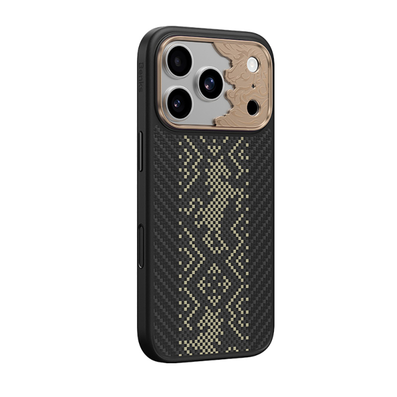 apple iphone 18 pro kilif m safe sarj ozellikli yukseltilmis kamera cerceveli karbon fiber tasarimli benks knight armorpro kevlar kapak iphone 18 pro benks 559959 43 o.jpg
