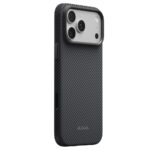 apple iphone 18 pro max kilif m safe sarj ozellikli aramid karbon fiber pitaka military grade classic serisi new logo black grey twill kapak iphone 18 pro max pitaka 566725 44 b 1.jpg