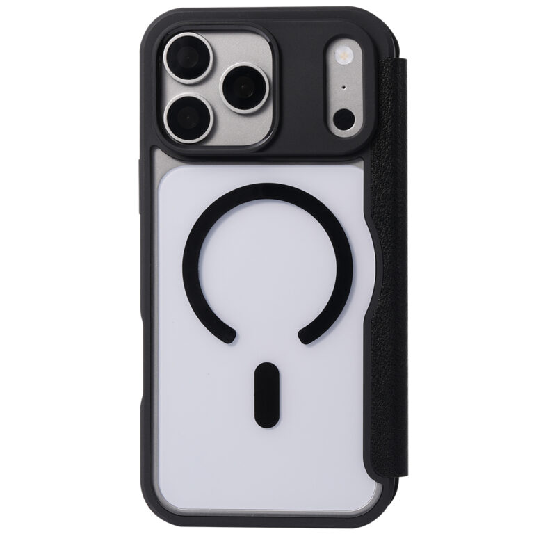 apple iphone 18 pro max kilif m safe sarj ozellikli vegan deri tasarimli seffaf arka yuzey kartlikli raptic urban folio serisi kapak iphone 18 pro max raptic 557049 43 b.jpg