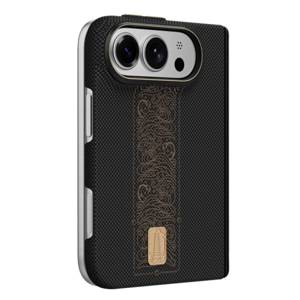 apple iphone duo fold kilif m safe sarj ozellikli raptic aramid skinpro rise serisi 24 ayar altin kaplamali karbon kapak iphone 18 pro raptic 566860 44 o 1.jpg