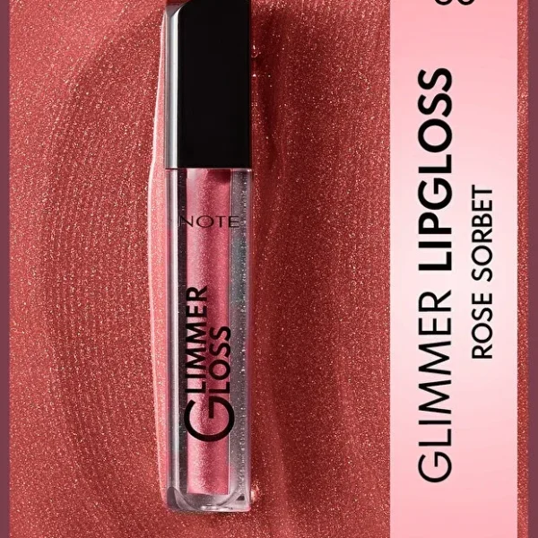 kyjdz7625 note glimmer gloss rose sorbet lip gloss.webp
