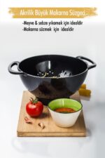 akrilik siyah makarna suzgeci sebze meyve suzgeci 1363.jpg
