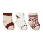 bistyle 3 lu penye rainbow soket corap bs10113 kiremit 661902.jpg