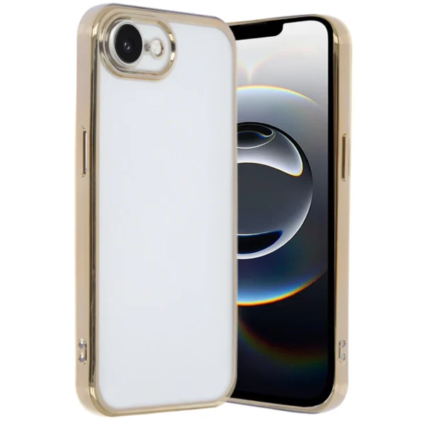 newface iphone 16e kilif razer lensli silikon gold square.webp