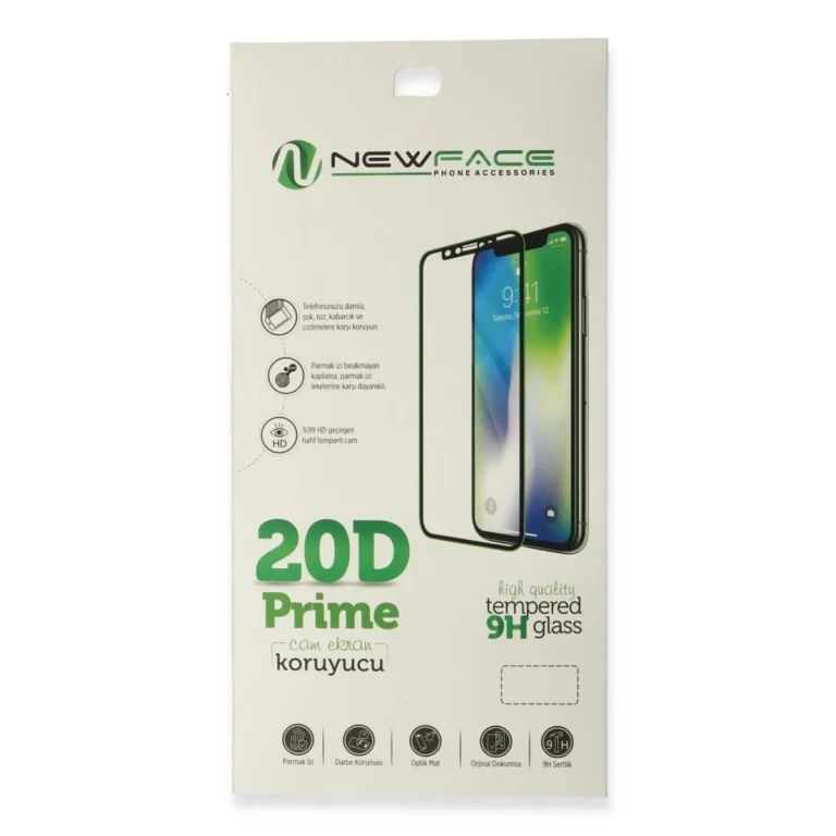 newface iphone 6 plus 20d premium cam ekran koruyucu siyah square.webp