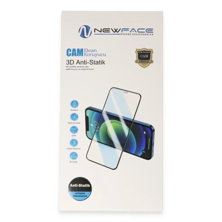 newface xiaomi mi 15 3d antistatik cam ekran koruyucu siyah square 1.webp